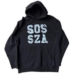 SZA SOS Official Hoodie Medium Black Pullover Album Merch Tour Sweatshirt Medium